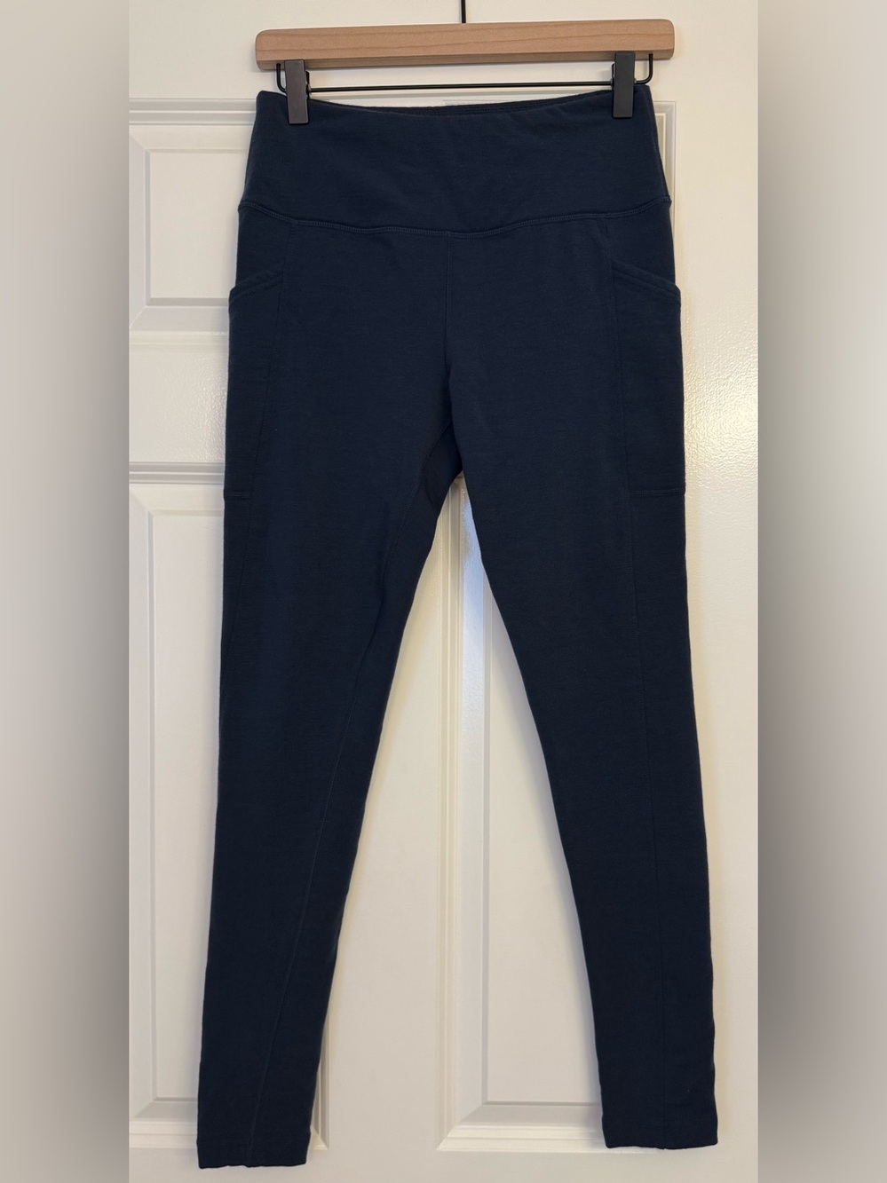 WoolX piper pocket merino wool leggings navy blue size small